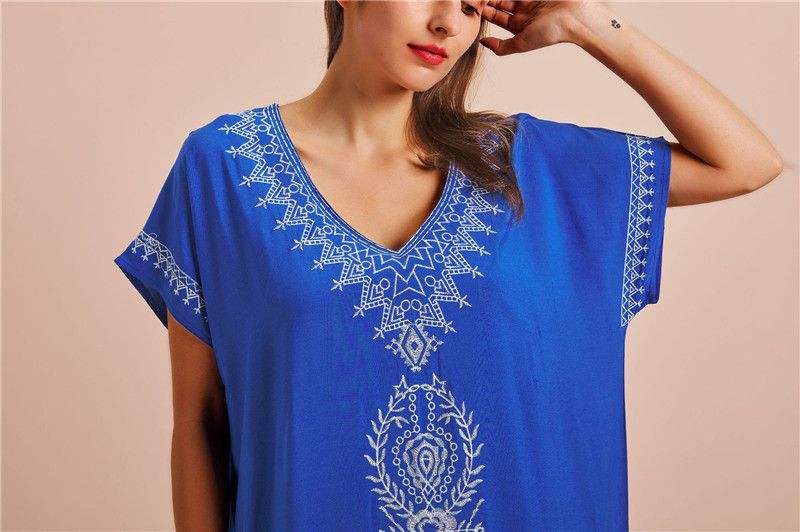 popolare copricostume da spiaggia ricamato in rayon da donna, stile abito ricamato, camicia di protezione solare per bikini al mare, 20 colori_voghion.com