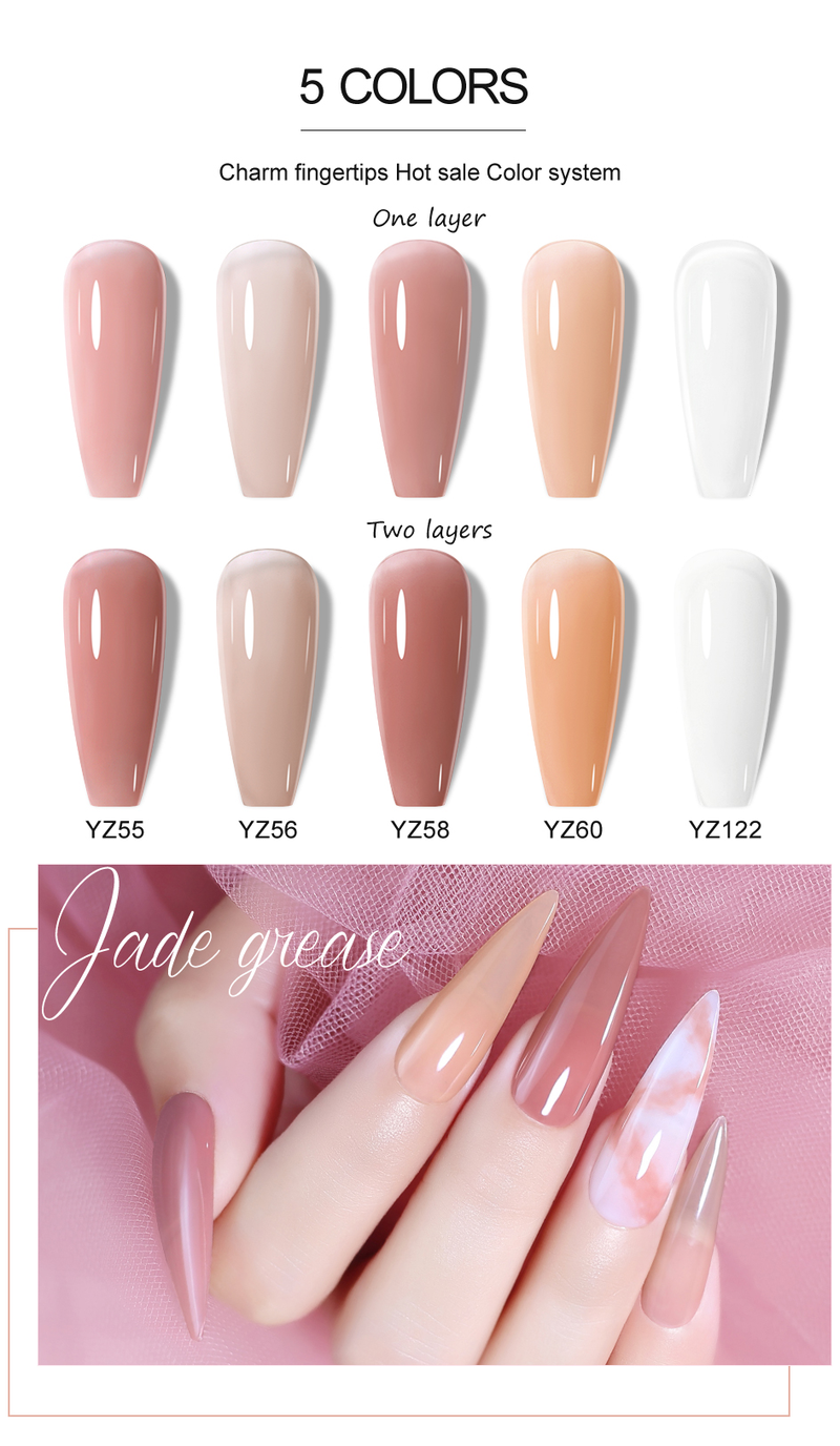 NAILCO 15 ml UV-Gel-Nagellack, durchscheinend, Hybrid, semipermanent, Gelee-Glas-Emaille-Lack, Maniküre, Nagelkunst, Soak-Off-Nagelgel_voghion.com