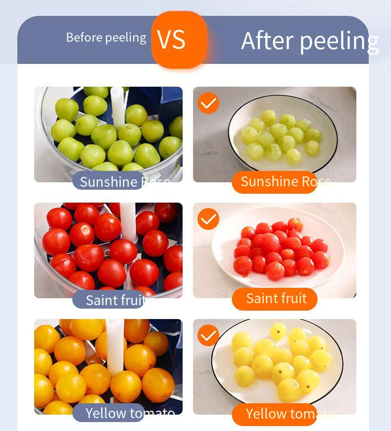 Pelador de uvas eléctrico automático para pelar frutas y verduras._voghion.com
