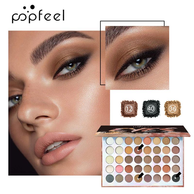 Make-up-Sets POPFEEL 40-Farben-Lidschattenpalette, Mascara, Lidschattenpinsel, Eyeliner, Augenbrauenstift-Kombinationsset, unverzichtbar für Anfänger_voghion.com