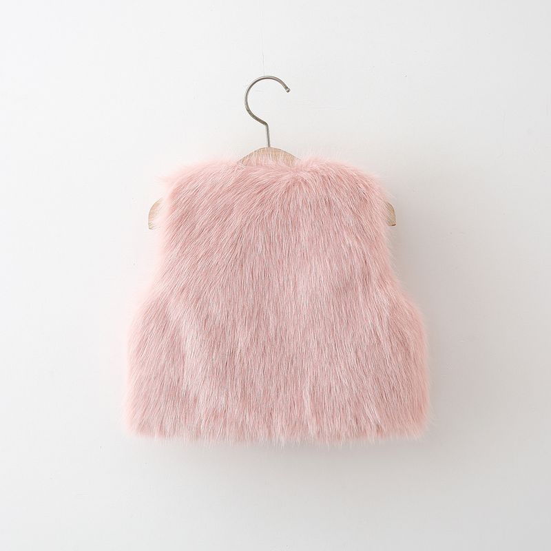 Kunstpelzweste mit Schleifendetails für Baby-Mädchen – Weiches und warmes Winter-Schichtstück (1–3 Jahre)_voghion.com