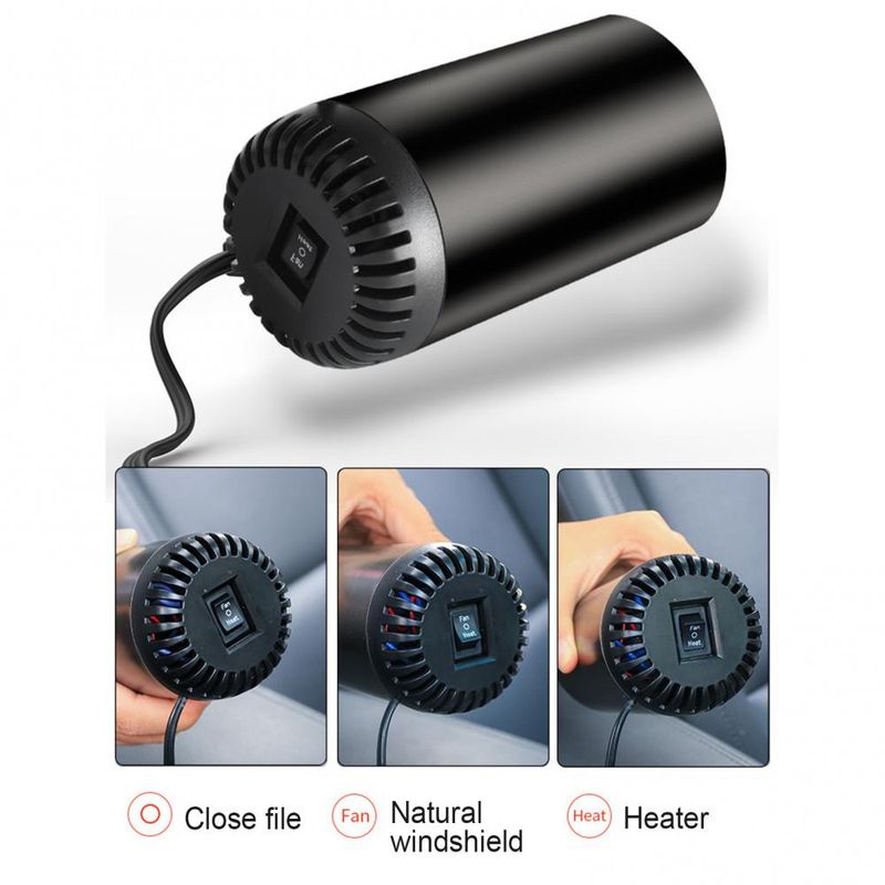 Riscaldatore portatile da 12 V a forma di tazza, ventilatore elettrico per aria calda, sbrinatore per parabrezza, accessori per auto_voghion.com