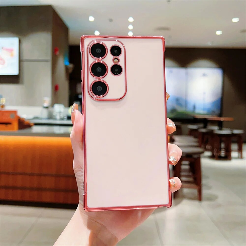 Ultra Case Plating Soft Silicone Cases For Samsung Galaxy Plus S 24 S24 5G S23 S22 S21 FE Shockproof Cover_voghion.com