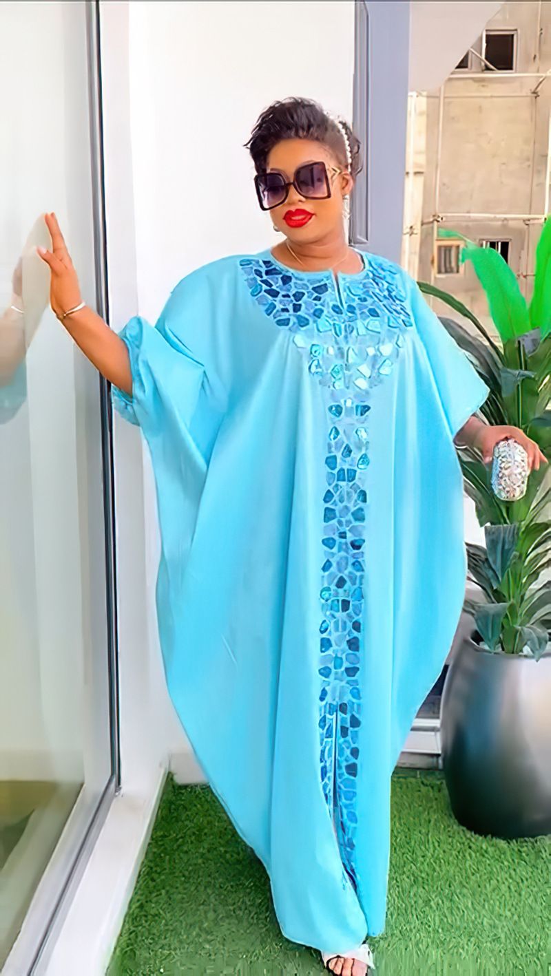 Vestido con parche irregular de diamantes de imitación para mujer_voghion.com