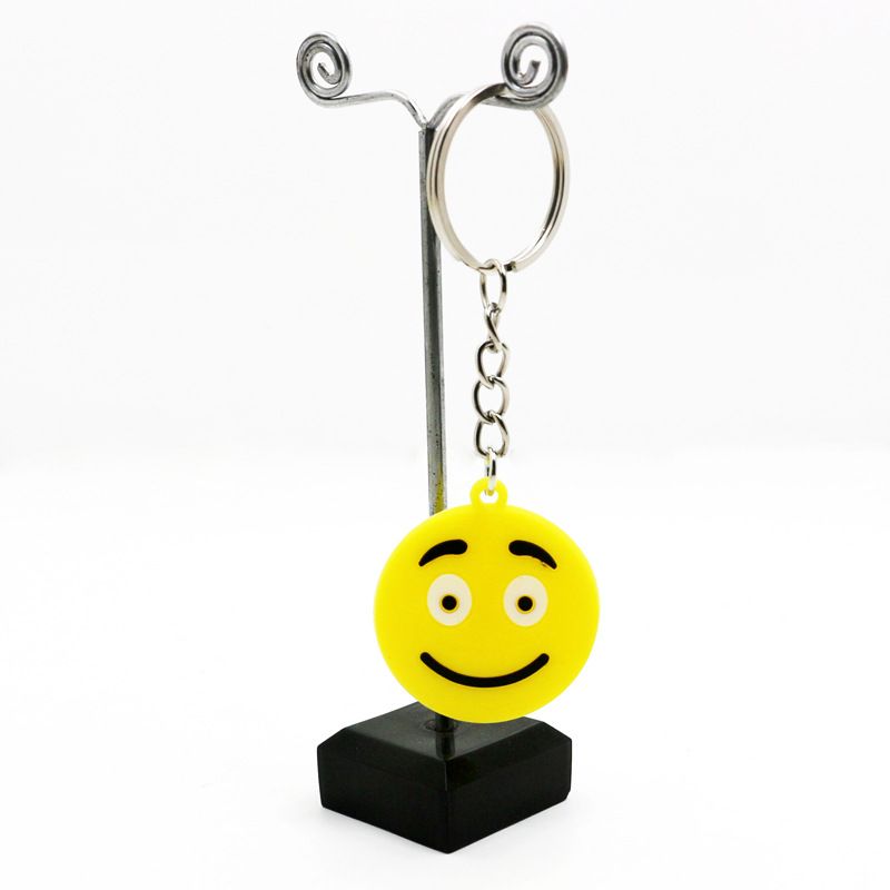 Expression nøglering Q søde udtryk serie emoji udtryk PVC nøglering taske vedhæng bil nøglering engros_voghion.com