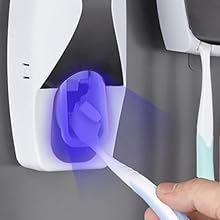 Automatic Toothpaste Dispenser & Toothbrush Holder Set - Black Family Bathroom Organizer_voghion.com