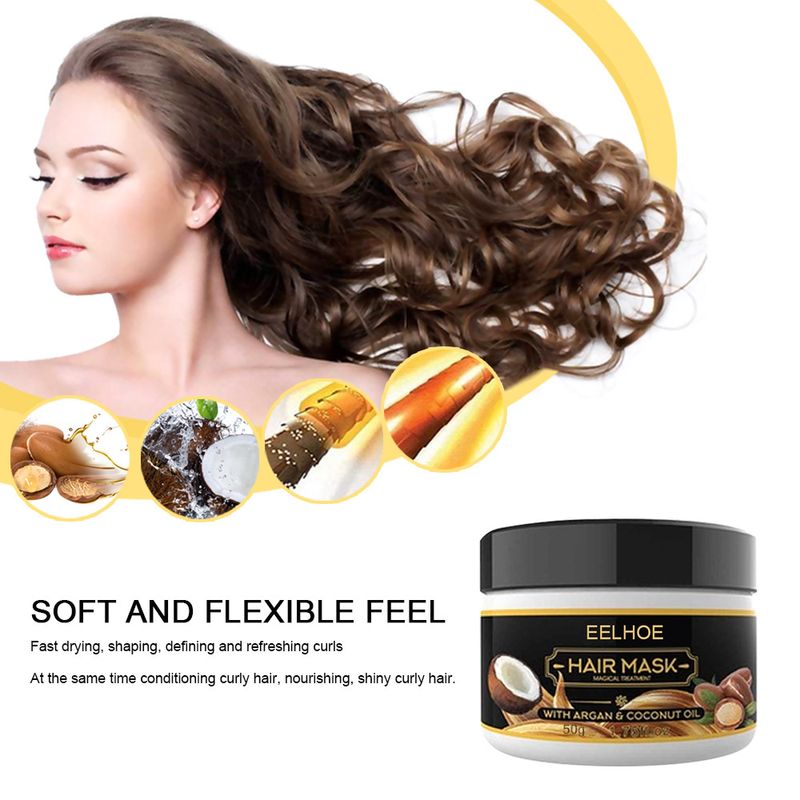 Máscara Condicionadora EELHOE Hidrata, Melhora a Tintura, Permanente, Fúria, Cabelo Macio, Liso, Cabelo Reparador Fofo_voghion.com
