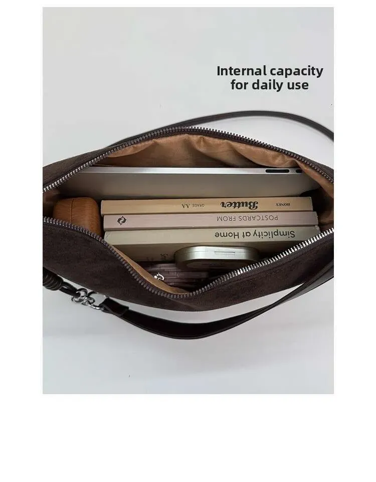 Borse tote firmate per donna, versione coreana, casual, in pelle scamosciata, da portare sottobraccio, borsa a tracolla_voghion.com