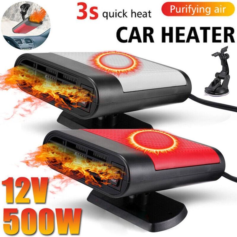 Riscaldatore per auto 12V 500W, ventilatore caldo e caldo, riscaldamento rapido per automobili, sbrinatore, demister, condizionatore per cervi, vento C0R8_voghion.com