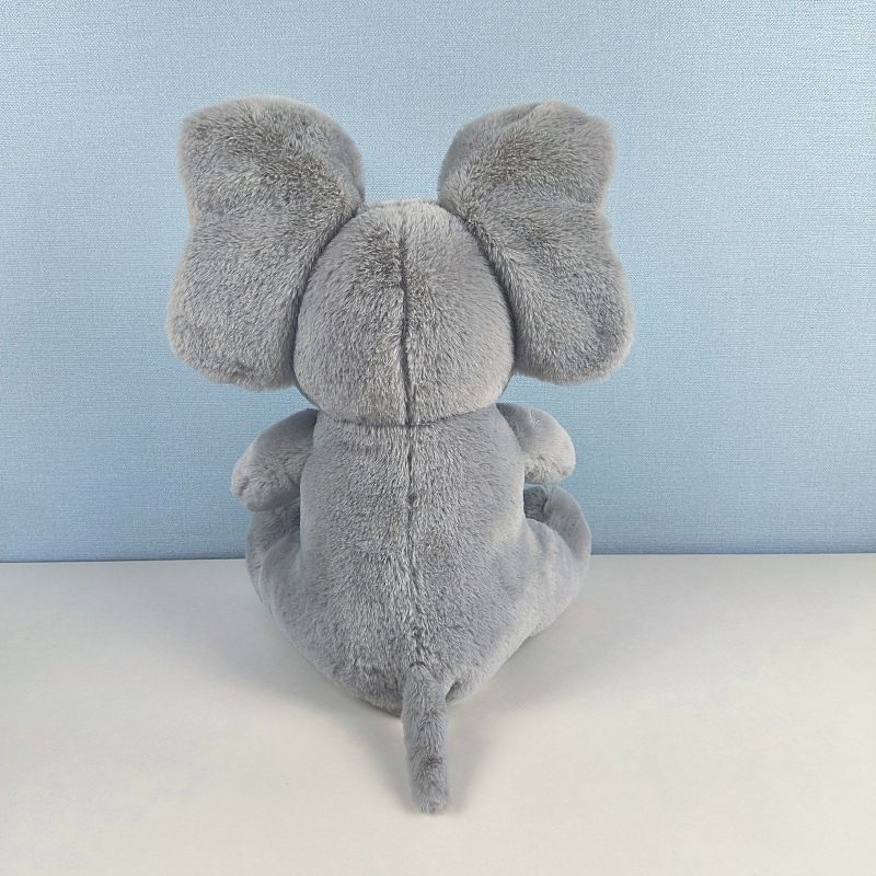 Peek-a-boo-Elefant bedeckt seine Augen, beruhigt seine Augen, Plüschpuppe kann singen, bedeckt seine Augen, elektrisches Elefantenspielzeug_voghion.com