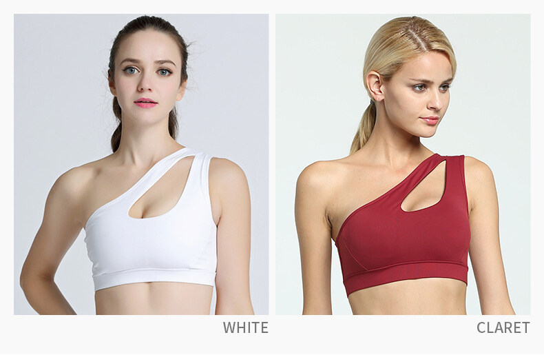 SUPERFLOWER Reggiseni yoga monospalla da donna Push Up Sport Top Crop Gilet atletico_voghion.com