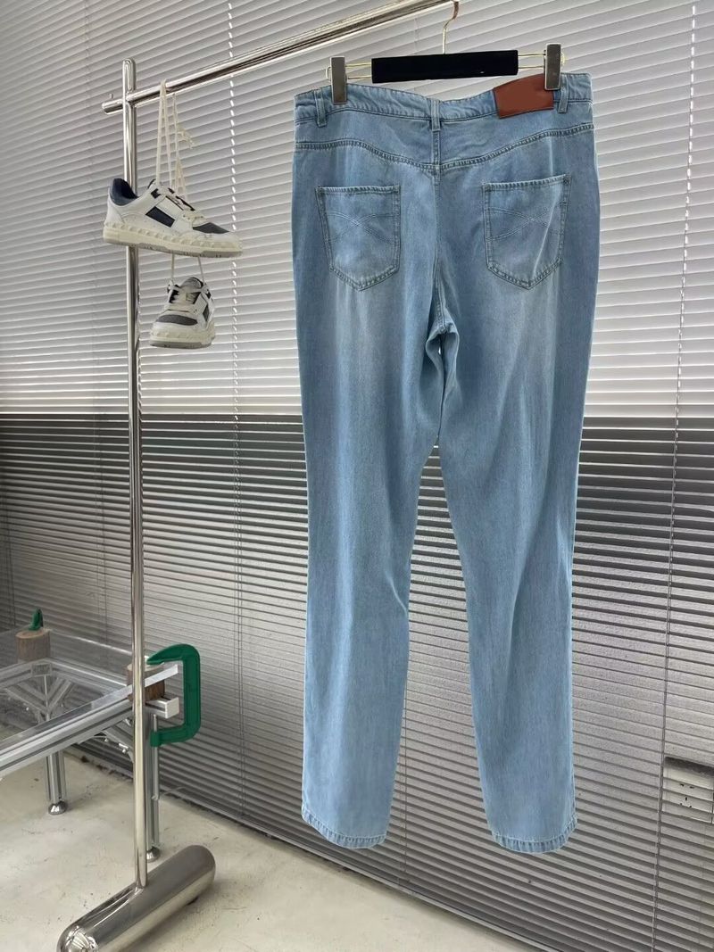 European Goods 25 Selection BC Style Washed Slim Fit Five-Pocket Button Stud Men's Jeans Old Money New Rich High Luxury_voghion.com