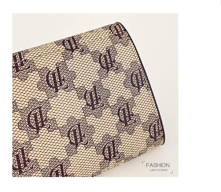 Nouvelle mode transfrontalière 2023 30% de réduction portefeuille boucle courte petit parfum design multi-carte petit portefeuille porte-monnaie_voghion.com