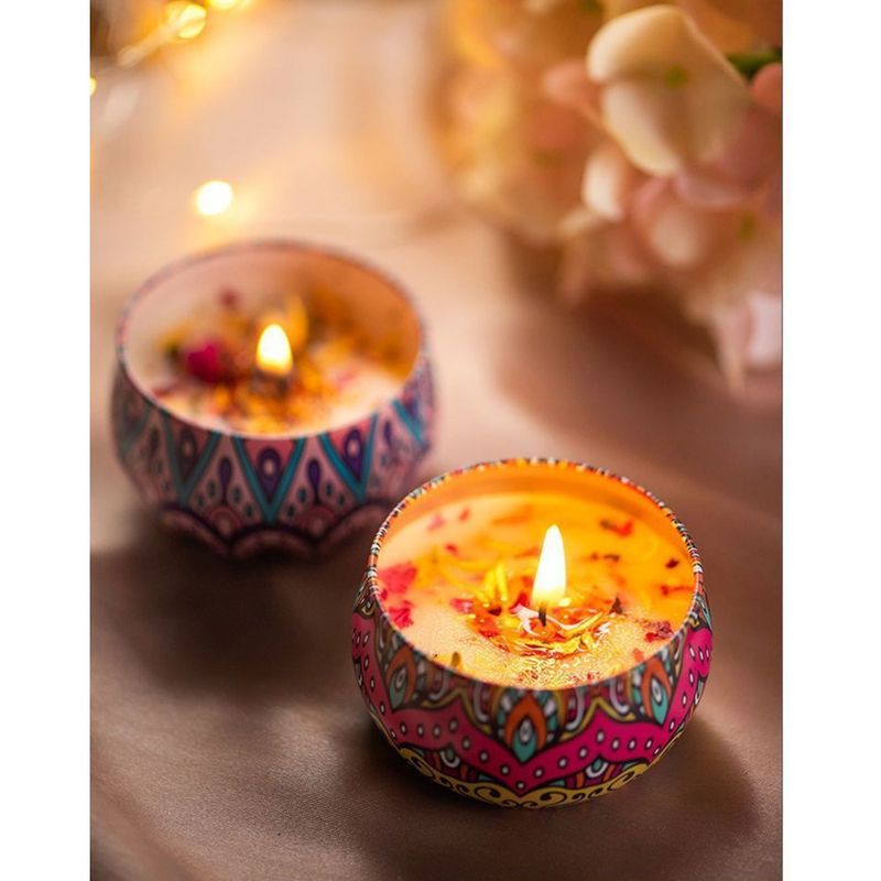 Getrocknete Blume Aromatherapie Hause Wohnzimmer Weihrauch Schlafmittel Schlafzimmer Kerze Box Set Hochzeit Gunsten Geschenk_voghion.com