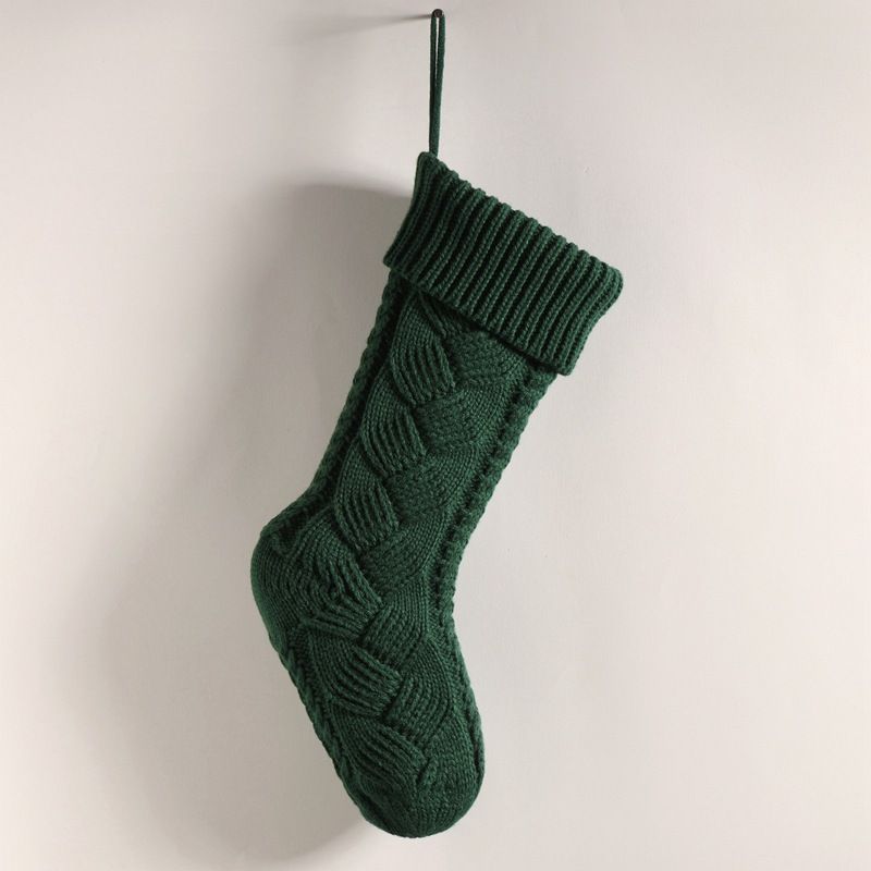 Knitted Christmas socks, yarn gift candy decoration bags, large banquet woven hanging accessories, socks and supplies_voghion.com