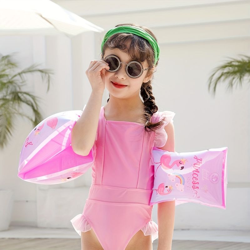 1pc PVC Material Cartoon Swimming Ring, Mermaid Pattern Floating Ring_voghion.com