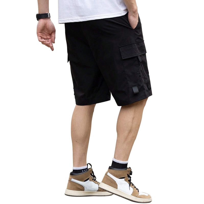 Ongeëvenaarde kwaliteit Ongeëvenaarde kwaliteit 2025 Werkkleding Shorts Losse rechte pijpen Heren Zomer Multi Pocket Trekkoord Knappe vijfkwartbroek_voghion.com