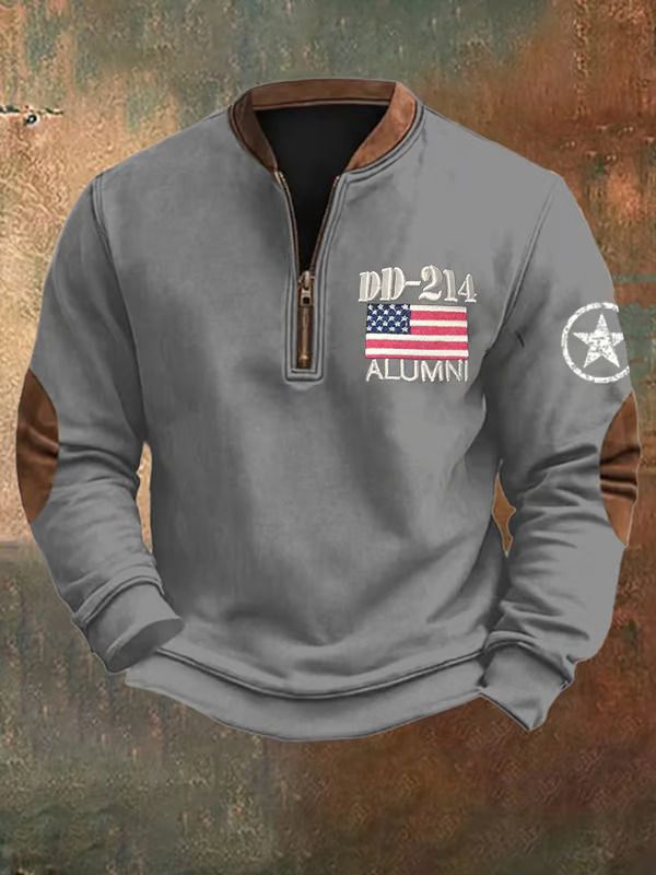 Felpa con stampa 3D da uomo, mezza cerniera, autunno inverno_voghion.com