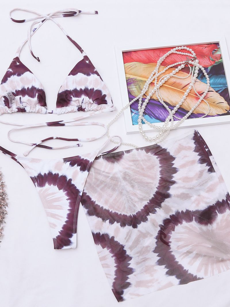 dreiteiliger Bikini-Badeanzug aus Netzstoff_voghion.com