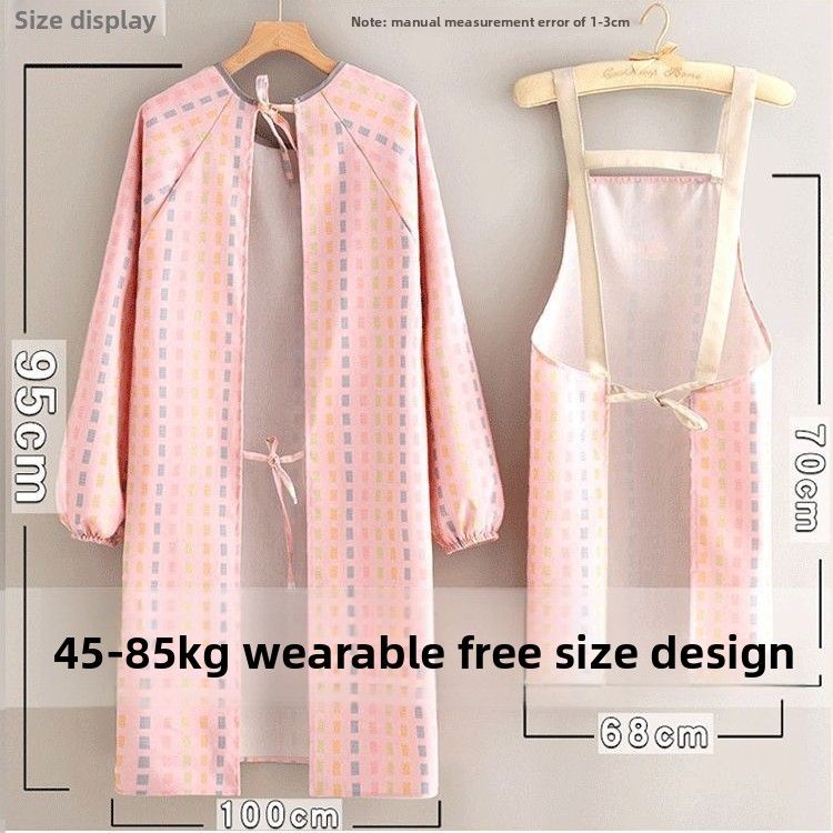 Kitchen Oil-Proof Cooking Waterproof Smock Adult Large Pocket Striped Waist Flower Shop Canvas Apron Workwear_voghion.com