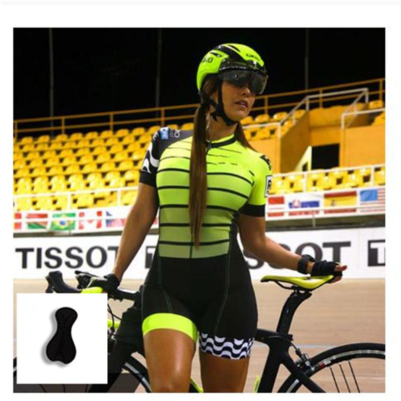 Damen Sommer Outdoor-Fahrradanzug Kurzarm Einteiliger Fahrradanzug Triathlonanzug Mountainbike-Anzug_voghion.com