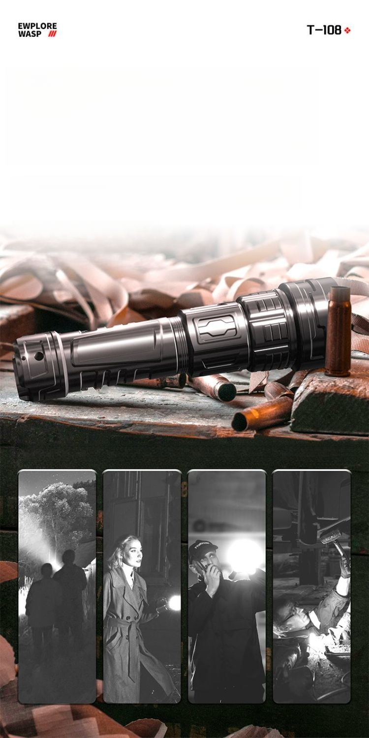 P900 Starke Taschenlampe Tragbare wiederaufladbare Ultra Helle Outdoor Zoom Langstrecken Scheinwerfer LED Licht_voghion.com