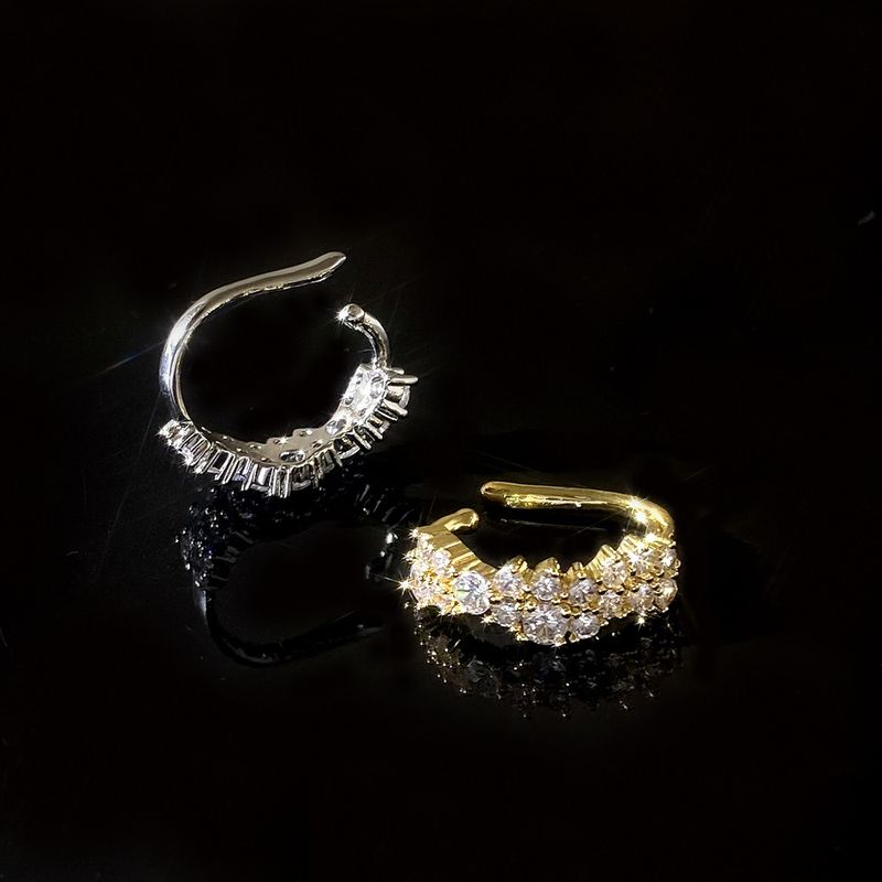 Manschette im minimalistischen Stil ohne Piercing, hochwertiger, schlichter Nischen-Ohrclip, koreanische, schicke Hip-Hop-Persönlichkeitsohrringe_voghion.com