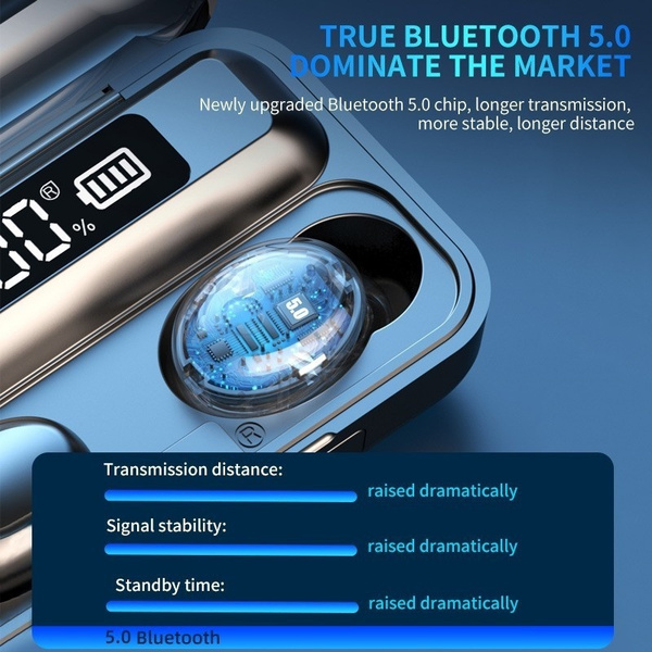 F9-5C Wireless Bluetooth Headphones Tws Earphones Digital Display Heaset Large Capacity Charging Case Waterproof Earbuds_voghion.com