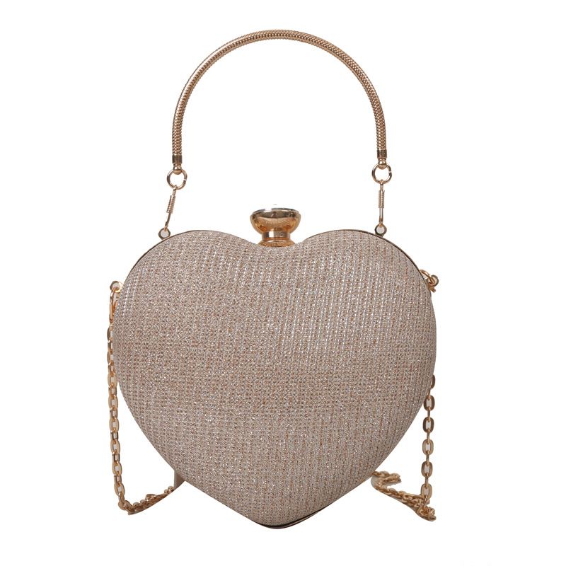 Koreanische Sommer Herz-förmigen 2025 Neue Trendy Nette Mädchen Kleine Stil Handtasche Crossbody Abend Kette Tasche_voghion.com