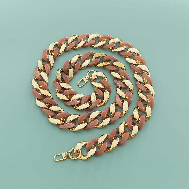 Großer, 4 cm x 3,3 cm, trendiger, rutschfester DIY-Kettenriemen aus exquisitem Harzacryl, breiter Schultergurt für Taschen_voghion.com