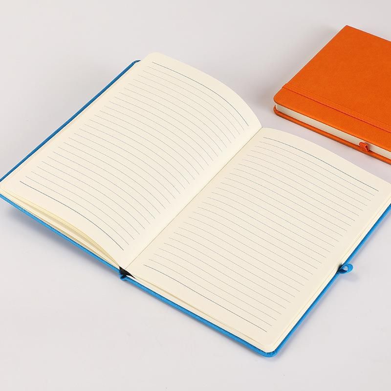 A5 Minimalist Elastic Band Notebook - Premium PU Leather Cover, 100 Sheets Lined Paper, Business Office_voghion.com