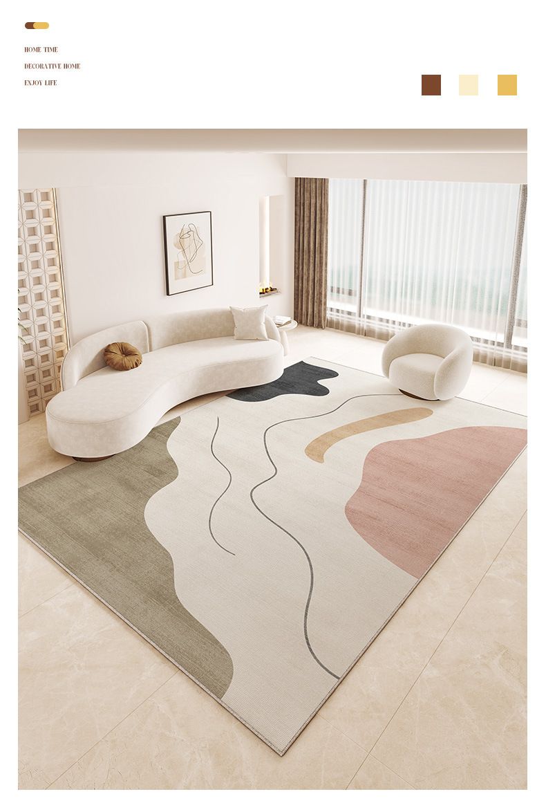 Cream Style Carpet Living Room Light Luxury High End Sofa Mat French Thickened Bedroom Bedside Carpet Non Slip Carpet_voghion.com