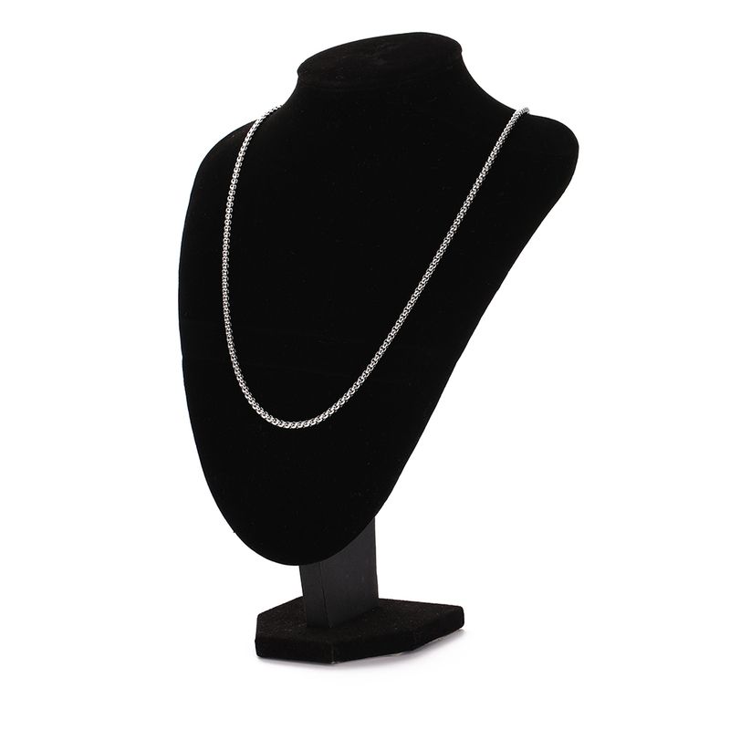 Moda Skyrim Moda 60cm Lunga Catena a Scatola Collana in Acciaio Inossidabile Dichiarazione 2-4mm Catene Spesse Gioielli Regalo per Uomo Donna_voghion.com