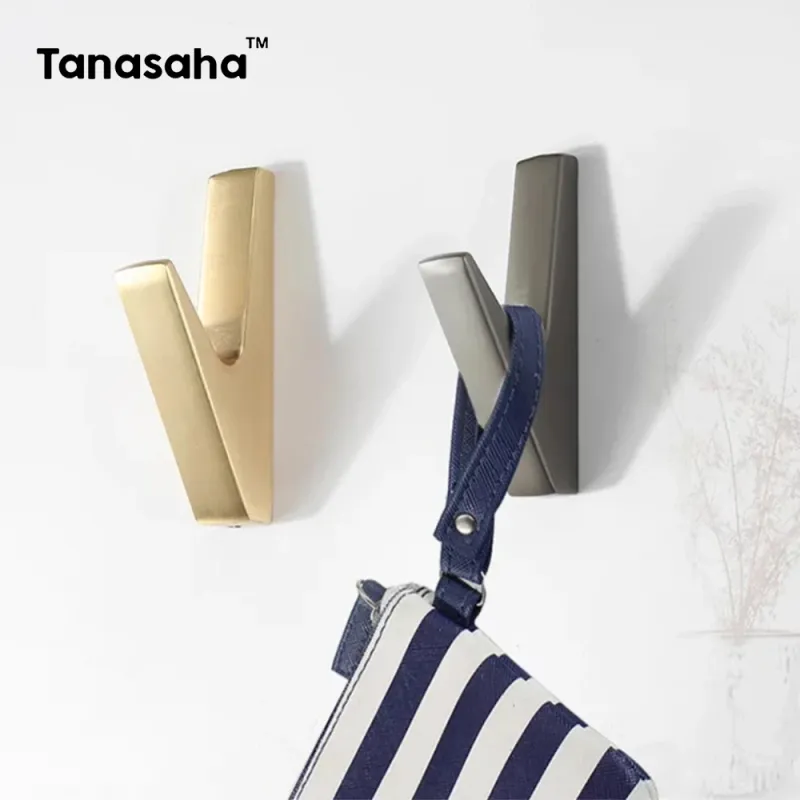 Black Wall Hooks - Strong Mounted Hanger For Towels & Keys_voghion.com