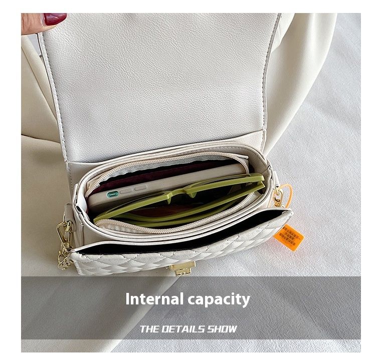 2024 Neue beliebte Umhängetasche Koreanische Ausgabe Einfache kleine quadratische Lingge Bestickte Fadenkette Umhängetasche für die Göttin_voghion.com