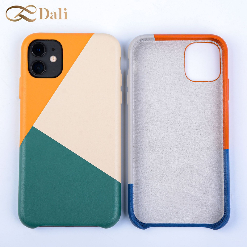 Capa protetora magnética de couro legítimo para iPhone 13, pacote com três cores, 14, 15 Pro_voghion.com