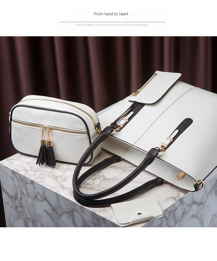 Damentaschen Mutter- und Kindertasche Neue Damen-Umhängetasche Herbst und Winter Kontrastfarbe Mode-Umhängetasche Große Kapazität Handtasche_voghion.com