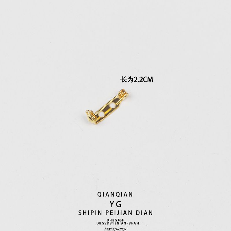 2.5CM-3.8CM Copper Iron Metal Safety Pin With Lock Buckle Brooch_voghion.com