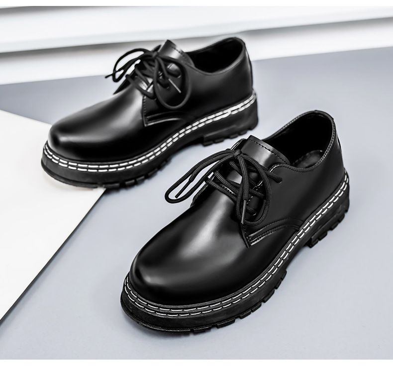 Große Größe 2025 Frühjahr Neue Schwarze Trendy Casual Herren Britische Business Lederschuhe, Formelle Arbeitsschuhe_voghion.com