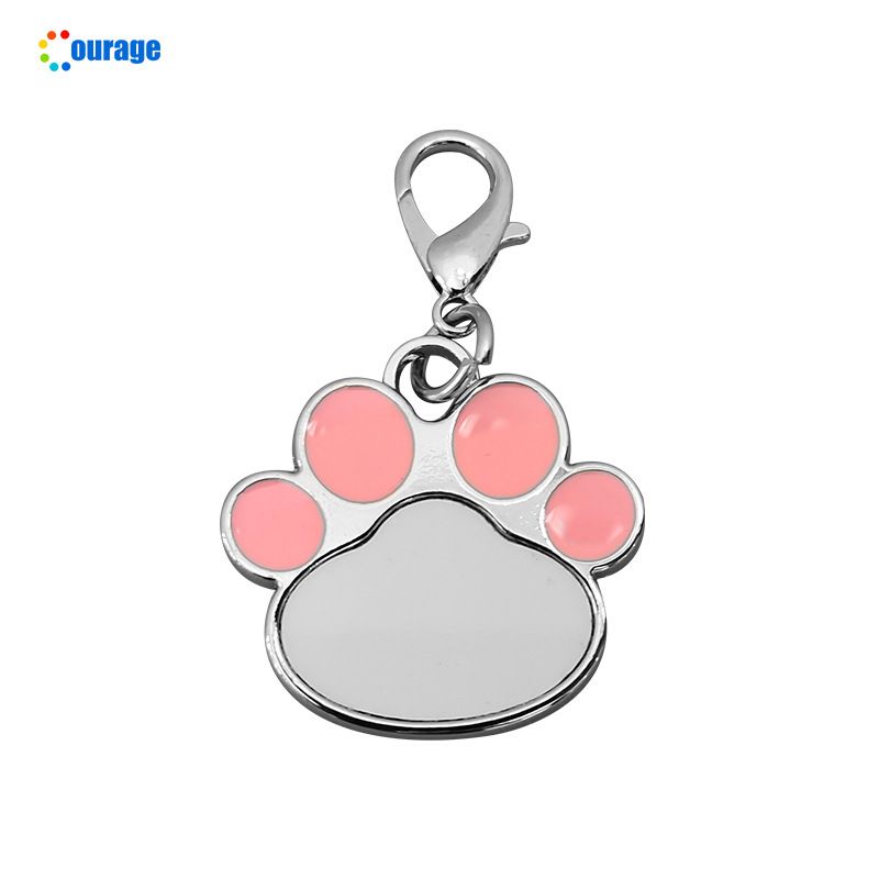 Collar para perros y gatos con transferencia de calor, hecho a mano, con etiqueta de identificación antipérdida impresa para perros pequeños y medianos._voghion.com