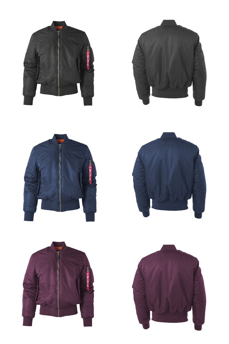 Dubbelsidig slitage BF löst kort par retro bomberjacka ma1 baseball uniform i herrjacka_voghion.com