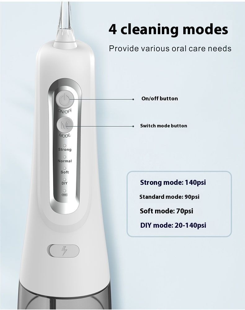 Nei DIY Heemzännbürk Héichfrequenz Puls Portable Mondpfleeg Reinigung Elektresch Waasserzännseid Schéinheetsapparat_voghion.com