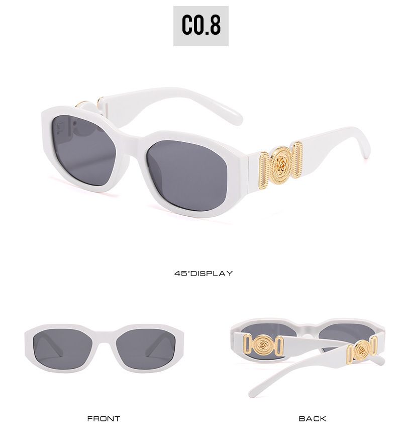 Two Circles New Small Square Frame Head Decoration Sunglasses Personality Trend Polygon Glasses_voghion.com