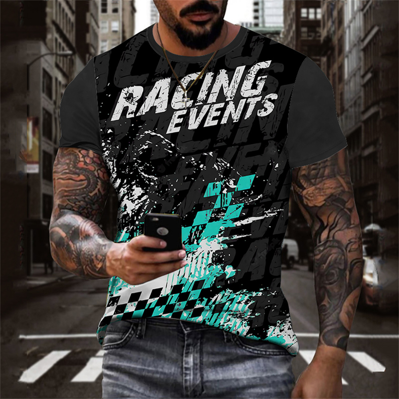 T-shirt stampata in 3D estiva 2023 T-shirt a maniche corte top casual da uomo e da donna top combinazione di colori moda_voghion.com