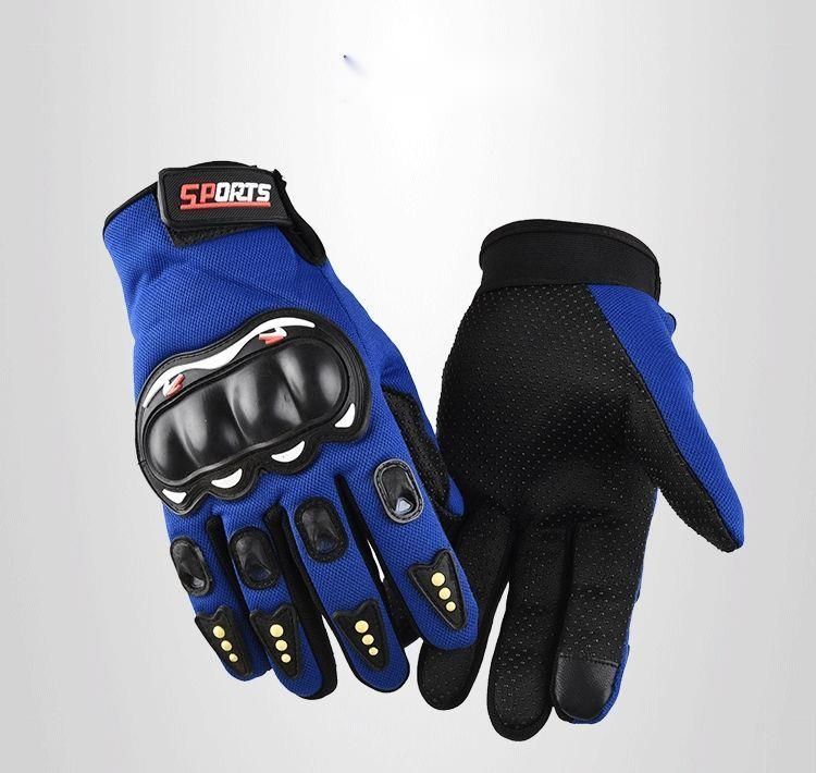 Guanti da motociclista da uomo, protettivi, lunghi, sportivi, traspiranti, da corsa, con mezze dita_voghion.com