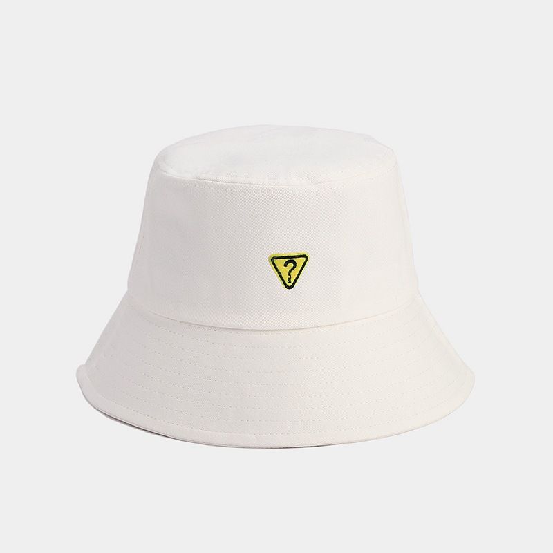 Νέα ετικέτα υφάσματος με ερωτηματικό, φαρδύ γείσο, γυναικείο καπέλο κουβά, πολυχρηστικό καπέλο ηλίου που δείχνει μικρό πρόσωπο, casual καπέλο νιπτήρα για άνδρες_voghion.com