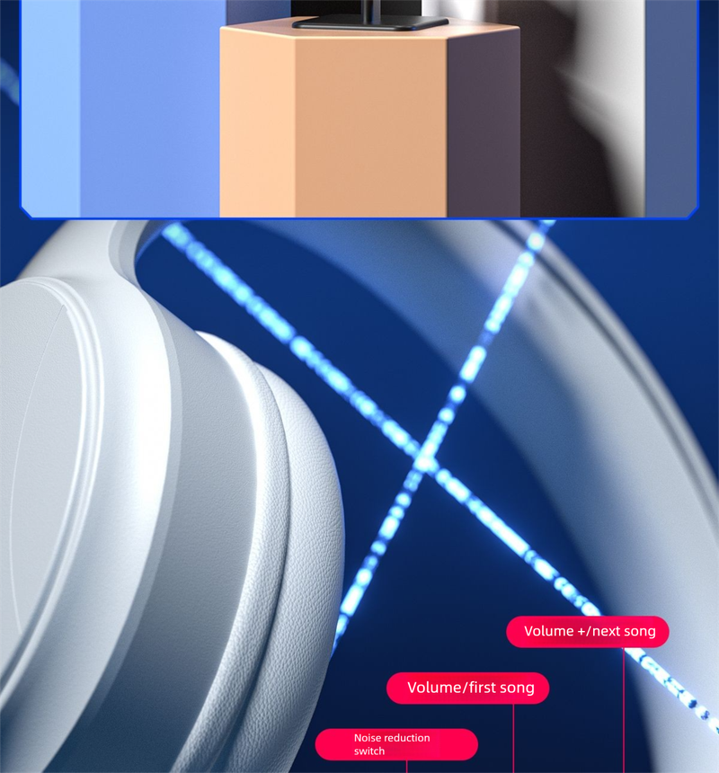 Casque Bluetooth Wolf Spider G1 supra-auriculaire à double mode de positionnement sonore avec microphone pour jeux FPS et course à pied_voghion.com