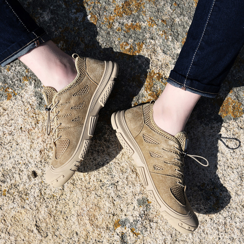 Wasserwaten Sommer Outdoor Wanderschuhe Herren, Atmungsaktiv Schnelltrocknend, Anti-Rutsch Angelschuhe, Mesh Sports Beach_voghion.com