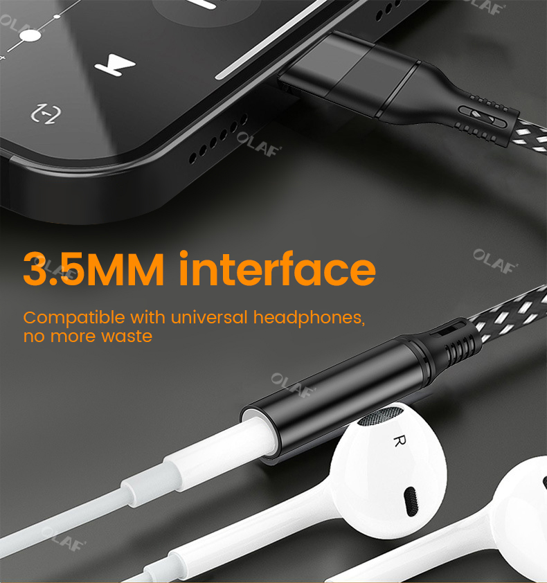 Para iPhone adequado para adaptador de fone de ouvido de 3 5 mm, para iPhone 14 Plus 13 Pro Max 12 Mini 11 Xs Xr 1_voghion.com