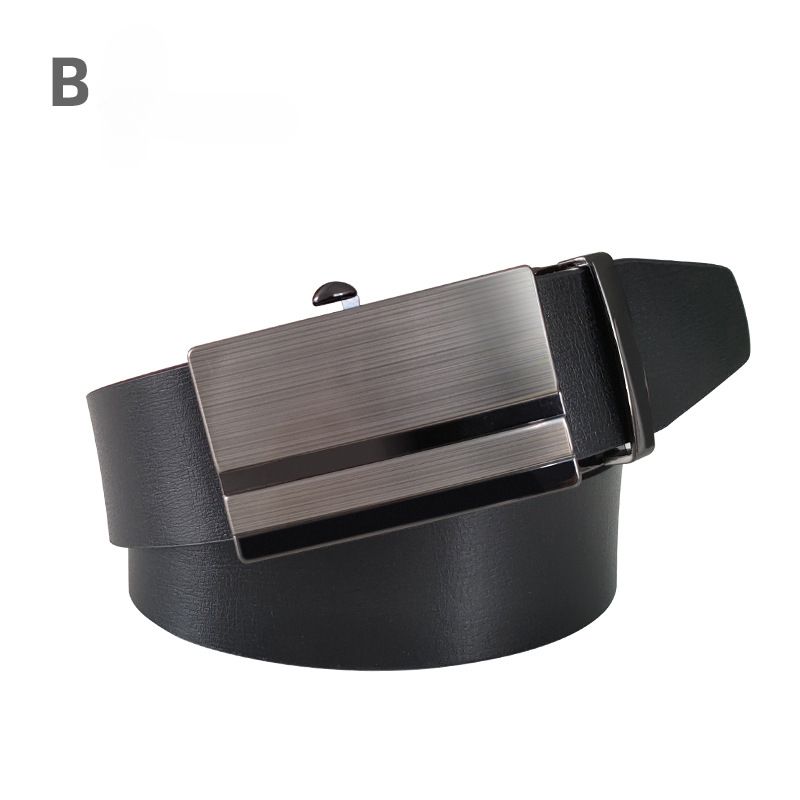Classic Casual Business Versatile Automatic Buckle Toothless Belt Men's Belt Belt PU_voghion.com